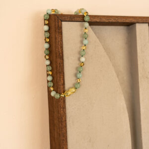 Barnsteen ketting groen
